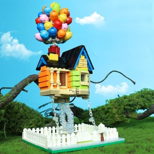 Flying Balloon House Creator Expert City Architecture Building Blocks Tensegrity Sculptures Modular DIY Gift Toys for Children
