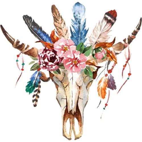 Skulls Patches Garment Parches Heat Print On T-Shirt Dresses Sweater Washable Diy Iron On Transfer Street Culture Sticker