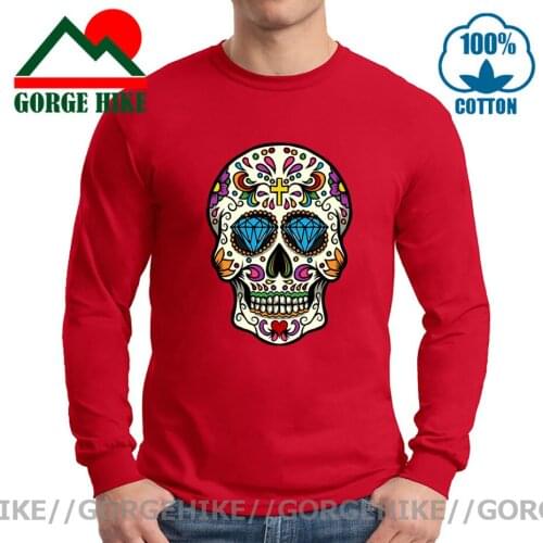 Fashion Streetwear Hipster Clothing Cheap Sale Hiphop Tshirt Mexican Sugar Skull T-Shirt For Men Plus Size Cotton Team Tee Shirt