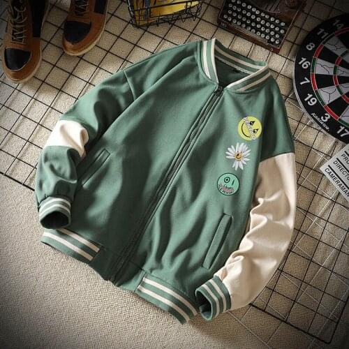 Mens Hip Hop Baseball Jacket Coats Brand Fashion Casual Loose Unisex Harajuku College Style Casual Oversize Blue Bomber Jacket