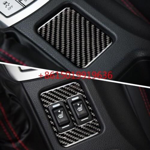 For Toyota 86 sti GT TRD Subaru brz seat heating panel button carbon fiber interior trim sticker