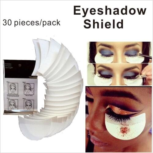30 pieces/pack Disposable Eyeshadow Shield Eye Shadow Makeup Protector Under Pads Eyes Lips Makeup Application Tool