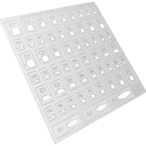 Flat Folding Engraved Scribing for Gundam Model Hobby Tool Scriber Template Auxiliary Ruler