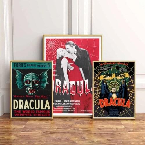 Top-Rated Canvas Print Classic Horror Modern Decorative Movie Dracula Hot Art Painting Canvas Poster Wall Home Decor Cuadros