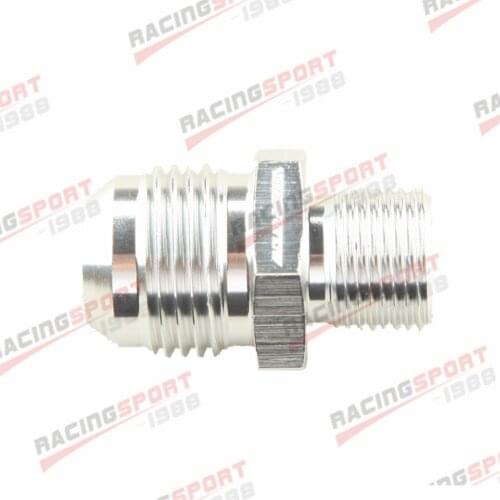 AN-10 AN10 Male To 3/8" BSP BSPP Straight Adapter Fitting Silver