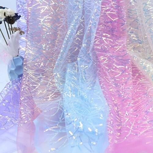 Mesh Organza With Strip Sequins Fabric For Wedding Stage Backdrop Evening Dress Diy Veil Sew Photo Props Width 1.5m*5m/lot Hot
