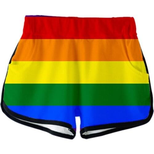 LGBT shorts women Lesbians Gays Bisexuals Transgender Rainbow short Summer Women Casual Harajuku girl Sexy Shorts Clothes