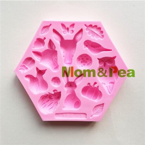 Mom&Pea MPA1789 Animals Shaped Silicone Mold Cake Decoration Fondant Cake 3D Mold Food Grade