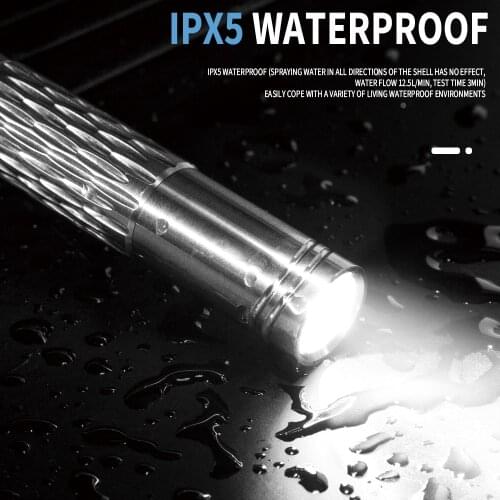 Titanium riding mini flashlight outdoor night lighting rechargeable portable waterproof a key third gear