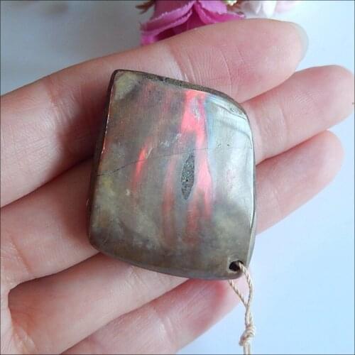 On Sale,Natural Gemstone Aommonite fossil Charms Pendant Beads,Fashion Jewelry,41x32x8mm,13.7g