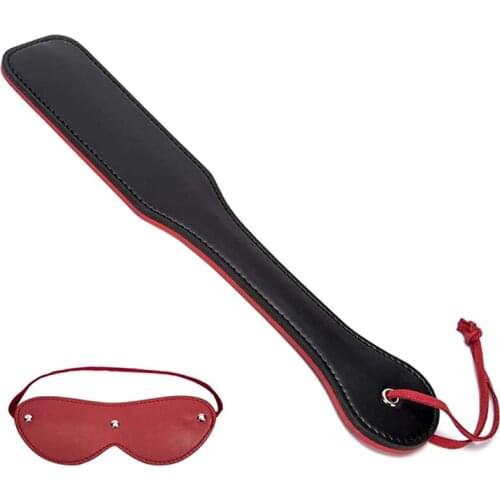 Generi c Hand Span-king Paddle Soft Leather 2NI1 With blindfold For women Game Dance props