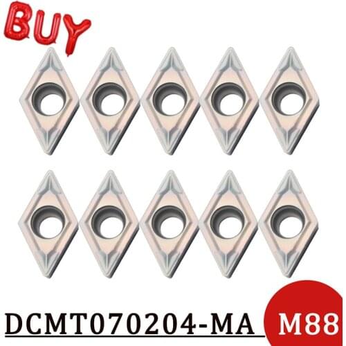 High Quality DCMT070204 MA M88 Carbide Inserts Internal Turning Tool Blades CNC Lathe Cutter Tools Use For Stainless Steel