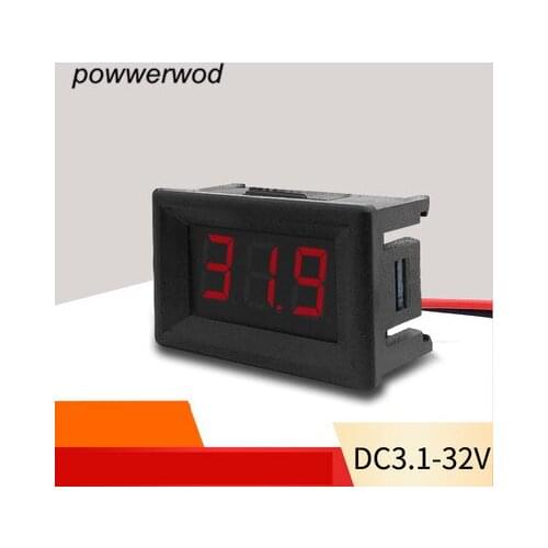 High precision instrument 0.36 inch Two-wire dc voltmeter/Two-line 30V/three-position led digital display head