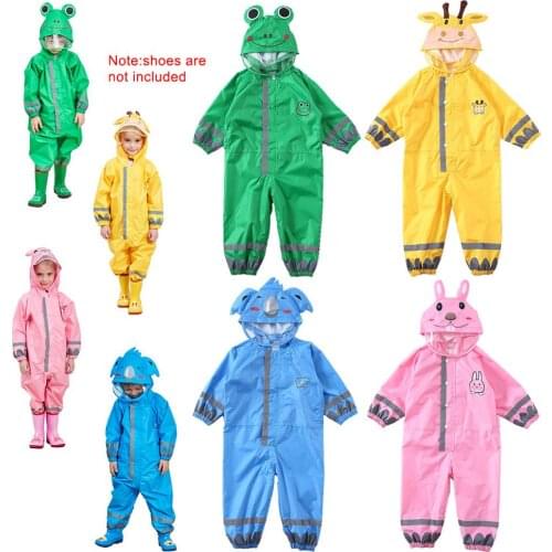1PCS Cartoon Animal Style Waterproof Kids Raincoat For Children Rain Pants Rainwear/Rainsuit Student Poncho
