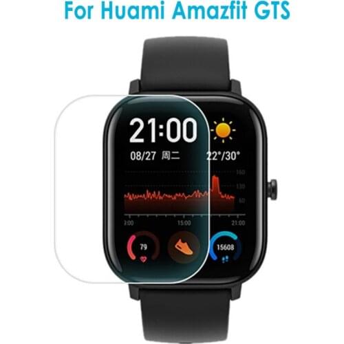 1pc Screen Protector Film For Huami Amazfit GTS Smart Watch Smart Watch Explosion-proof Anti-Scratch Full Cover Transparent Film