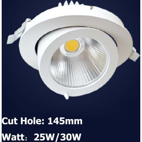 10w 15w 20w 25w 30w 35w 45w LED trunk light LED gimbal light Adjustable COB Gimable rotation lampada recessed ceiling downlight