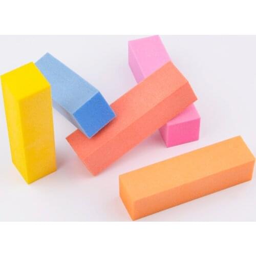 Random Color 5pcs Nail Art Buffer Sanding Block SpongNail File Buffering Polishing Manicure Beauty Tools For Acrylic UV Gel