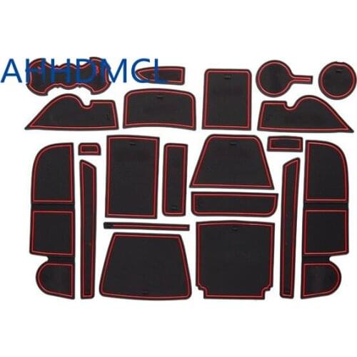 Car Anti-Dirty Pad Door Groove Gate Slot Cup Armrest Storage Mat For Ford Kuga 2017 2018