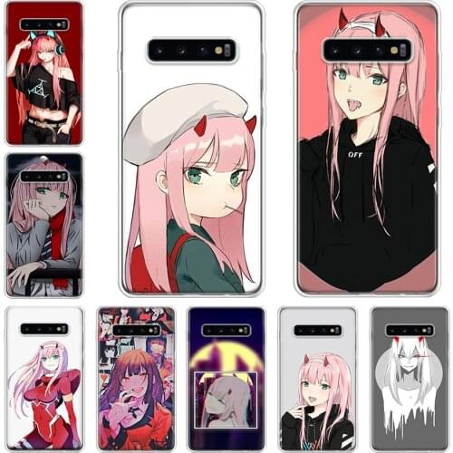 Dois Querida na FRANXX Anime Zero Two Phone Case For Samsung Galaxy Note 20 10 9 8 S8 S9 S10 S10E S20 S21 Ultra J4 J6 Plus Lite