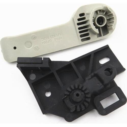 1 Set 6RD823633 Black Engine Hood Latch Release Handle Bracket& Gray Lever for VW Passat Jetta Golf Beetle Octivia 1J1823533