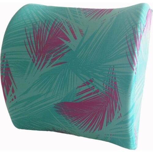 Custog Memory Foam Pillow Seat Cushion Waist Support Back Cushion For Office Chair Orthopedic Health Care Chair Pad Tropical