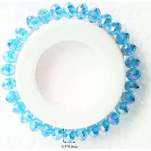 ISINYEE Fashion 8MM Glass Crystal Beaded Bracelet For Women Elastic Yoga Prayer Beads Wrap Bracelets Friendship Gifts Jewelry