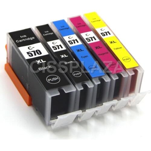 CISSPLAZA 4SETS/20PCS PGI-570 PGI570 CLI-571 ink cartridge Compatible for Canon TS6050 TS6051 TS6052 TS5050 TS5051 TS5052 TS5053