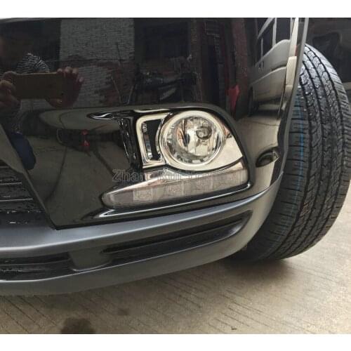 ABS Chrome Front Fog Light Lamp Cover Trim Molding Bezel Garnish For Toyota Highlander 2014-2017