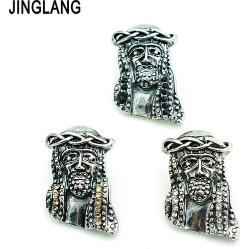 Best Selling High Quality Fashion Interchangeable Old Man Shape Snap Button WIth Colorful Crystal for Bracelet Accessories