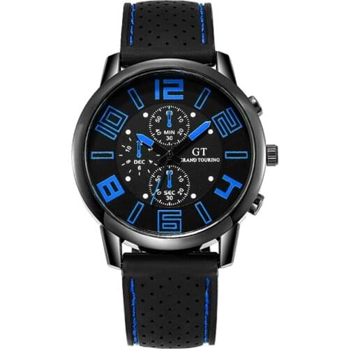 Mens Watches Male Three Eyes Calendar Quartz Watch Casual Slim Silica gel Sport Watch 2020 Gift reloj hombre Relogio Masculino