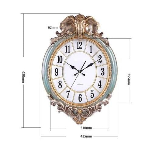 WALL LIVING ROOM ELEPHANT QUARTZ CLOCK MUTE MODERN MINIMALIST CREATIVE ATMOSPHERIC CLOCK AMERICAN WALL CLOCK HANGING ORNAMENTS