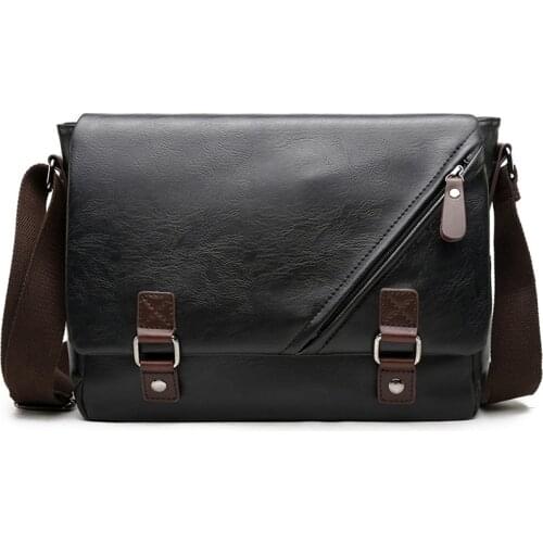 Messenger bags mens leather shoulder bag Multifunctional Casual tote Travel 9.7inch laptop bags crossbody Fashion
