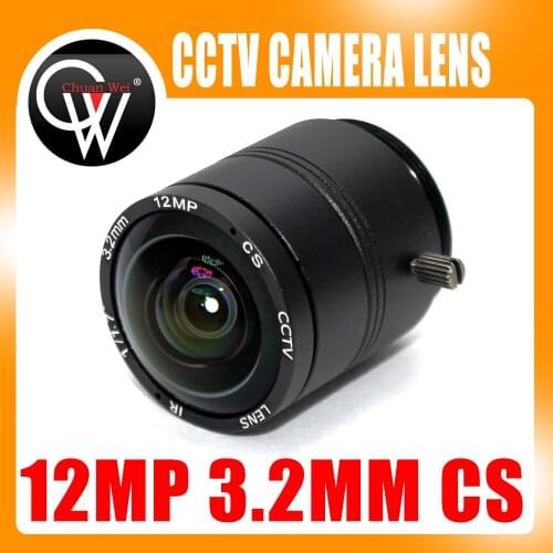 Chuan Wei 12Megapixel 4K 3.2mm Lens Fixed CS Lens 12MP 3.2mm 150 Degree 1/1.7 For 4K IP CCTV Box Camera