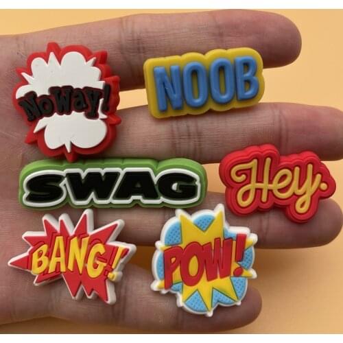 Single Sale 1Pcs Slipper Accessories Charms Explosion Shape English Letter Combination For Kids Party Xmas Gifts 5P-9L-2