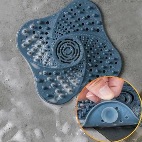 Anti-blocking Floor Drain Plug Floor Drain Covers with Suction Cup Filter Anti-blocking Stopper Bathroom Kitchen Accessories