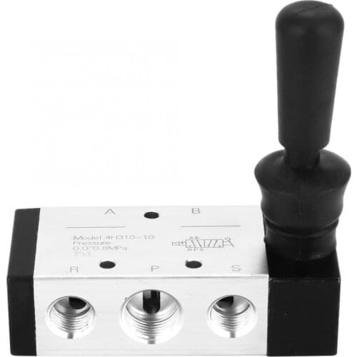 Manual Flush Valve 4H310-10 Hand Pull Pneumatic Mechanical Valve PT3/8 2 Position 5 Way Electric Valve