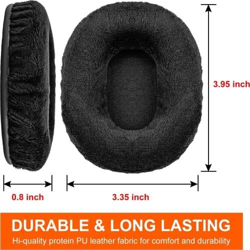 Replacement Gray Velour Ear Pads Cushion for Audio Technica ATH-M50 M50S M50X M40 M40S M40X Headsets Headphones
