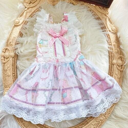 Spring Summer Chihuahua Miniature Pinscher Pomeranian Yorkshire Puppy Costume Poodle Bichon Schnauzer Dog Cat Dresses Skirts