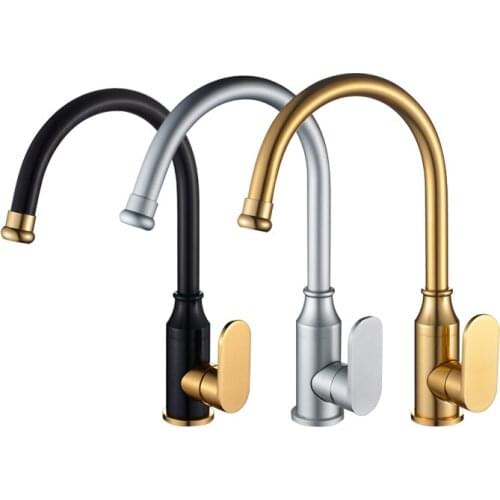 Modern Kitchen Faucet 360 Degree Swivel Spout Sink Tap Single Handle Hot and Cold Mixer Tap Crane Deck Mounted Wash Basin Faucet