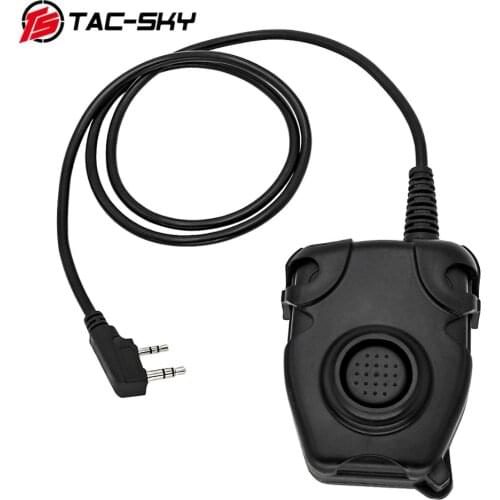 TAC-SKY PTT PELTOR tactical PTT peltor ptt tactical headset K plug adapter air gun radio military headset walkie-talkie ptt