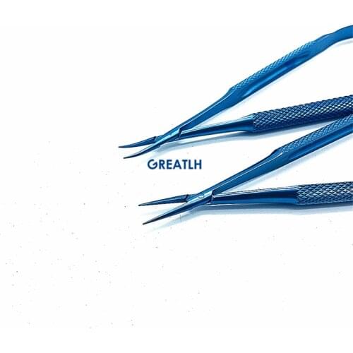 Titanium Castroviejo Curved Needle Holders Ophthalmic tweezer forceps eye tools 12cm/14cm/16cm/18cm