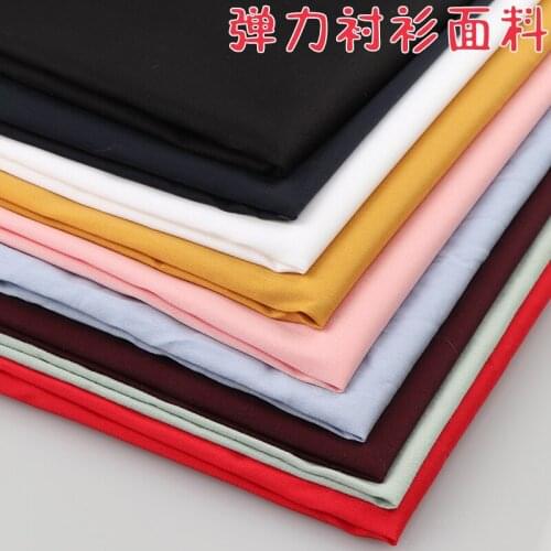 Spring and Summer Export Quality Woolen Fabric 100% Cotton Stretch Poplin Solid Color Dress Home Handmade DIY Fabric