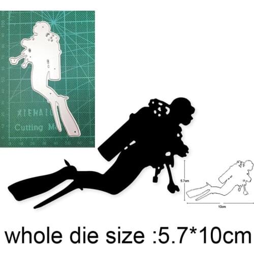 Man Woman diving Metal Cutting Dies Stencils dies for Scrapbooking dies Embossing Die Cuts Crafts Paper Stamps and Dies New 2020