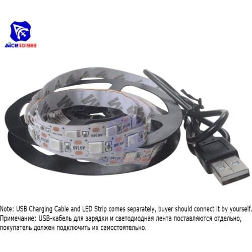 USB Charging Cable White/Warm White Non-Waterproof LED Strip 5V 300 LEDs 5M 16.4ft SMD 5050 LED Strip Light