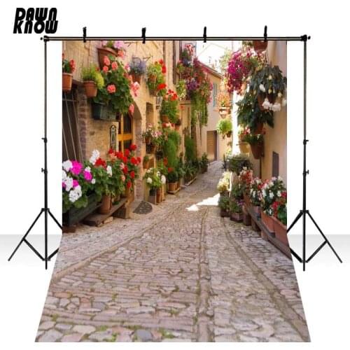 DAWNKNOW Street View Vinyl Photography Background For Wedding Floral Photocall Fotografia Backdrops For Photo Studio S1841