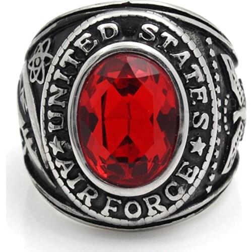 Vintage United States US Air Force USAF Military Stainless Steel Ring