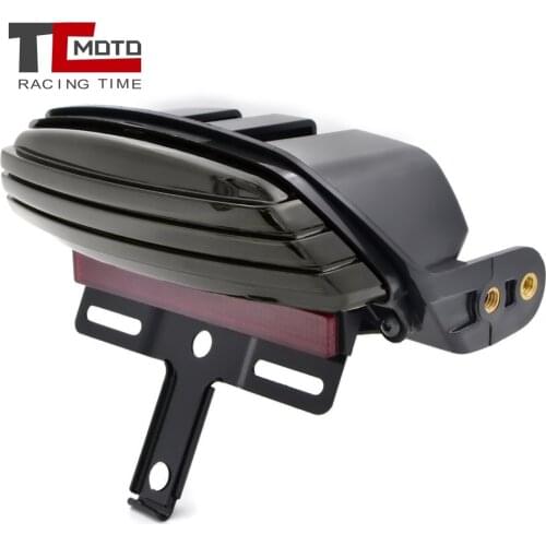 Motorcycle Tri-Bar Rear Fender LED Tail Light For Harley Dyna Fat Bob Softail FXST FXSTB FXSTC FXSTS FLSTSB 2006-later