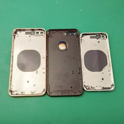 Back Housing for iPhone 7 Plus 7Plus Back Battery Cover Rear Door Housing Case Middle Chassis with Flex Cable Black Red