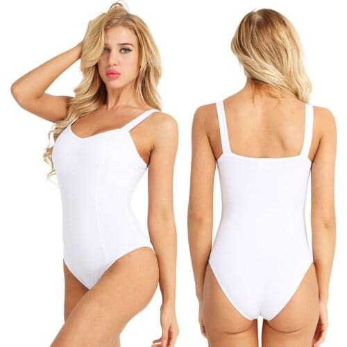 Women Sleeveless Professional Ballet Dancewear Gymnastics Leotards for Adult Sports Workout Bodysuit Performance Dance Costume