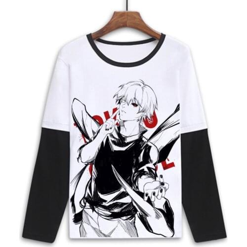 Anime Tokyo Ghoul Long Sleeve T-Shirt Spring Autumn kawaii Clothing Unisex Men Women T-shirt